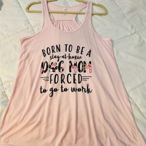 Bella Canvas Pink Dog Mom Graphic Tank Top